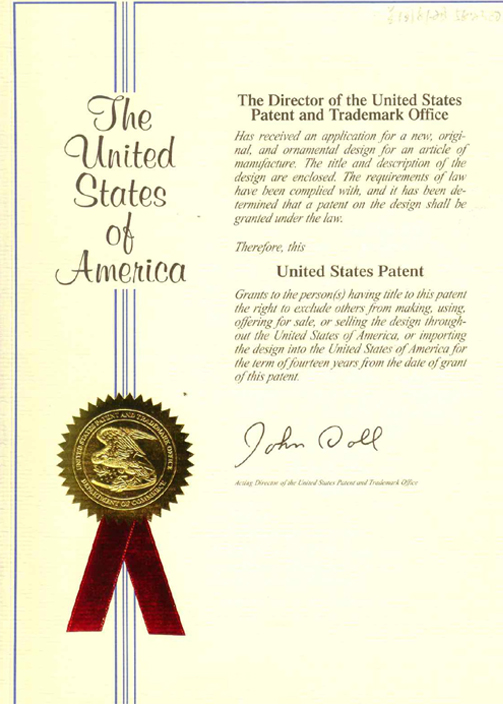 Product patent  certificate